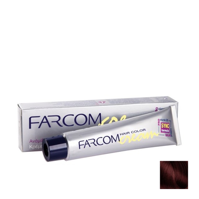 Farcom No 530 Καστανό Ανοικτό Έντονο Κόκκινο Βιολέ Μόνιμη Βαφή Μαλλιών με Πρωτεΐνες Μεταξιού & Προβιταμίνη Β5, 60ml