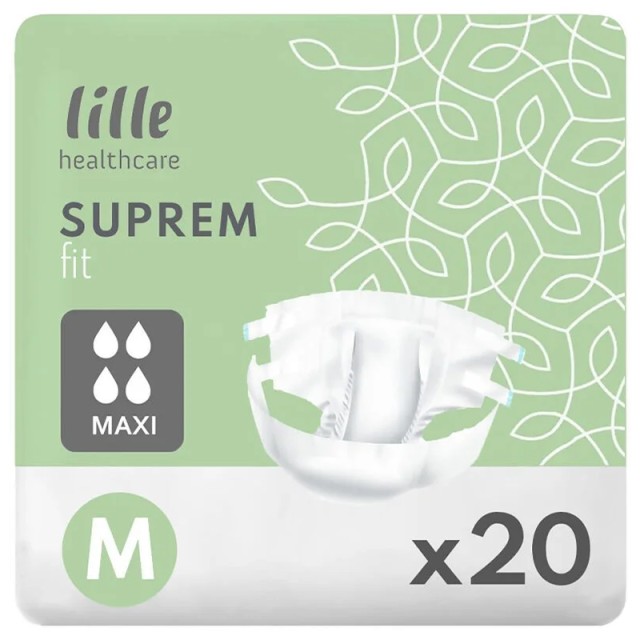 Lille Slip Medium Πάνες ακράτειας Suprem Fit Maxi, Νύχτας, 20τεμ.