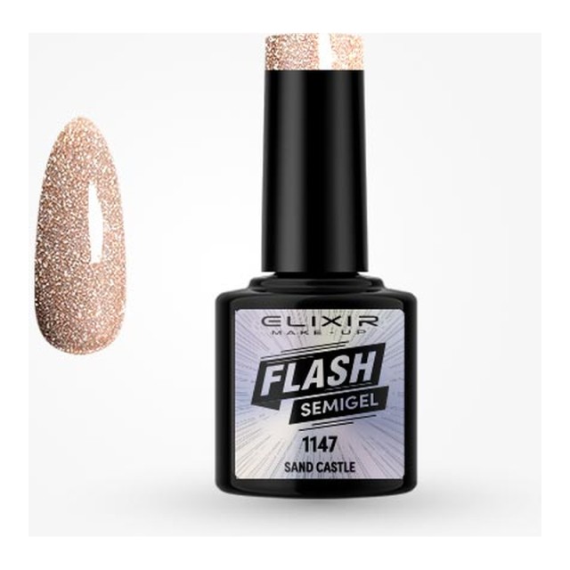 Elixir Semi Gel Flash Νο1147 Sand Castle Ημιμόνιμο Βερνίκι 8 ml