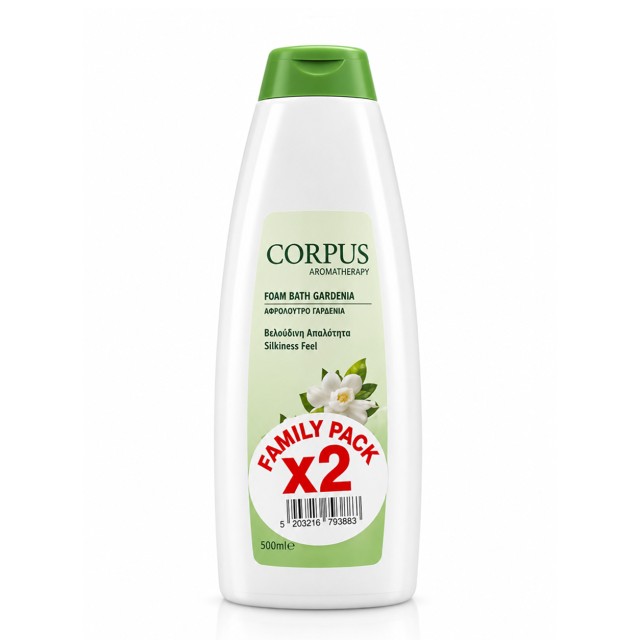 Corpus Foam Bath Αφρόλουτρο Gardenia Family Pack 500ml x 2τμχ