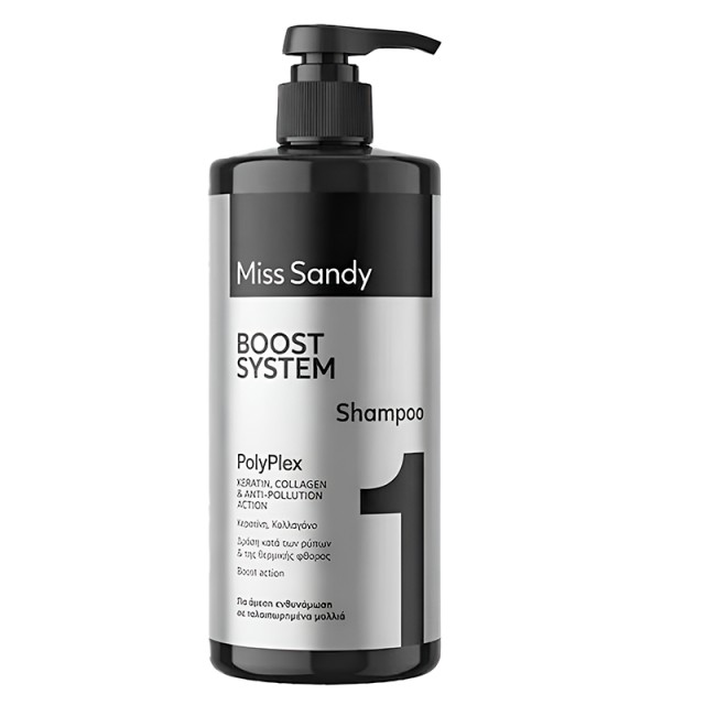 Miss Sandy Polyplex Shampoo Boost System Keratin & Collagen, Σαμπουάν με Κερατίνη & Κολλαγόνο, 1Lt