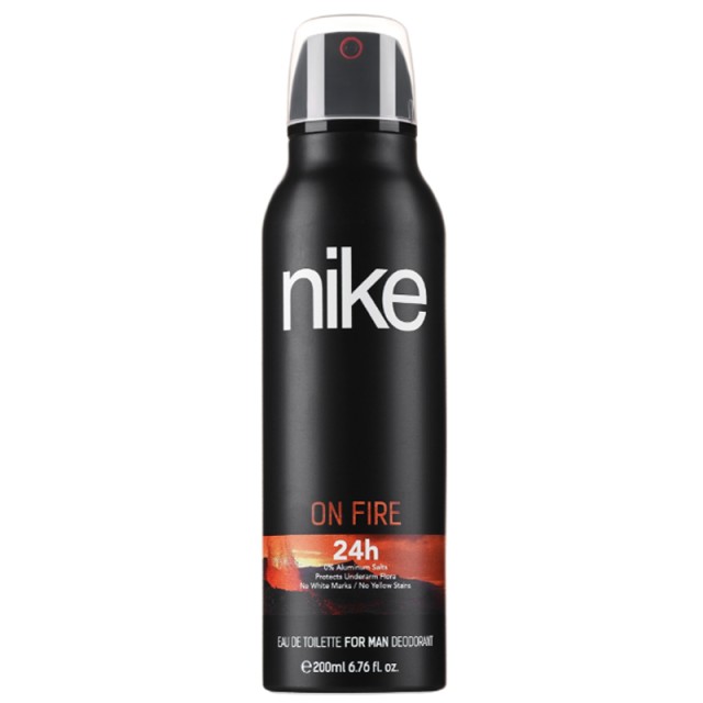 Nike On Fire Eau de Toilette Deo Spray, Αποσμητικό Σπρέι Σώματος, 200ml