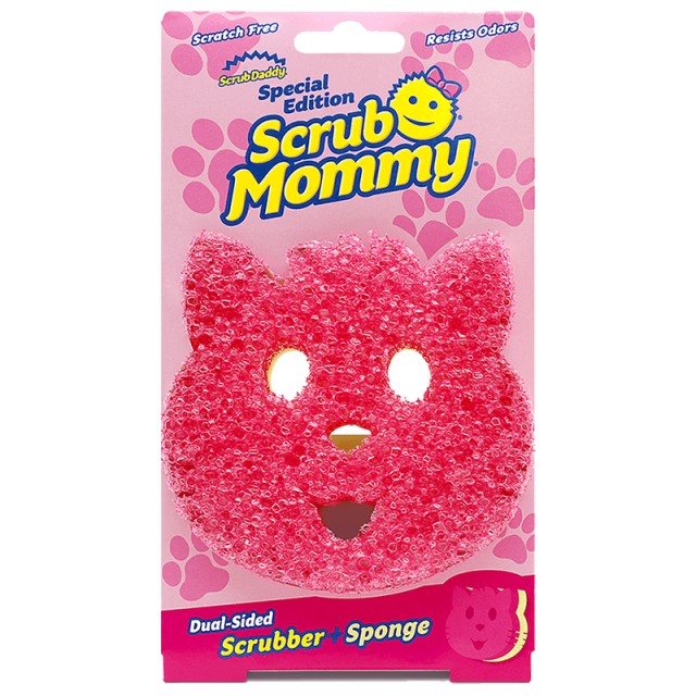 Scrub Mommy Cat Dual Sided Sponge & Scrubber, Σφουγγάρι πολλαπλών χρήσεων σε σχήμα Γάτας, 1τμχ