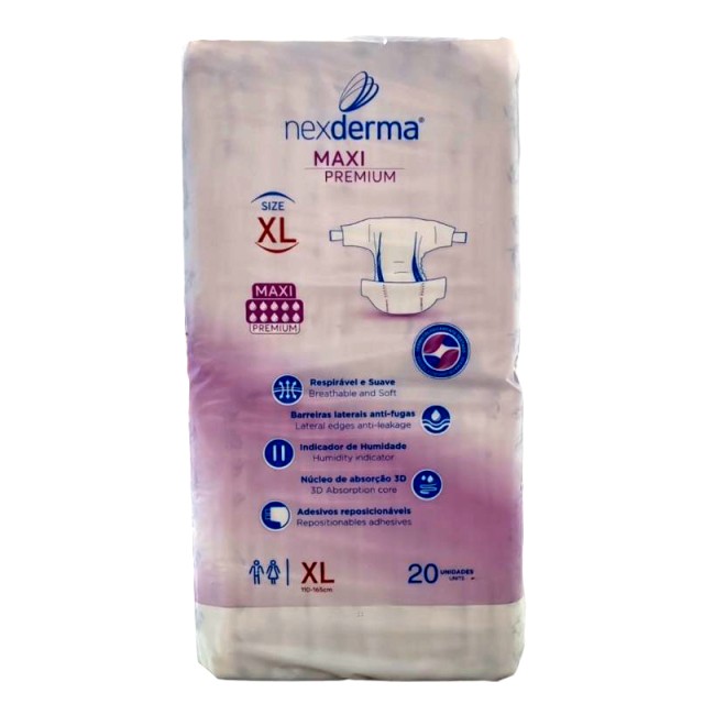 Nexderma Maxi Premium, Πάνες Ακράτειας Νο4 X-Large, 20τμχ