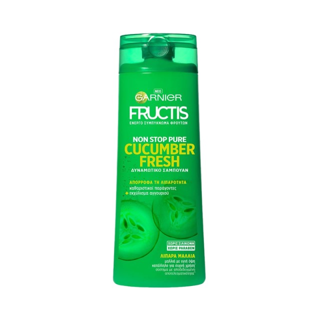 Fructis Cucumber Fresh, Σαμπουάν Ενδυνάμωσης για Λιπαρά Μαλλιά, 400ml
