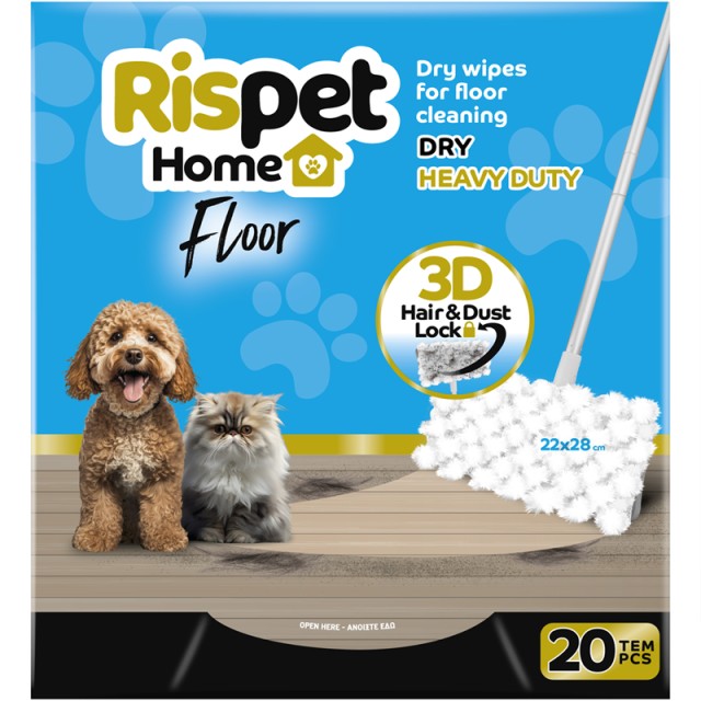 Rispet Home Floor Στεγνά Πανάκια Καθαρισμού Πατώματος Ανταλλακτικά, 20τεμ