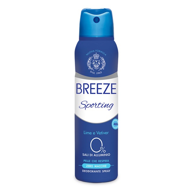 Breeze Sporting 0% Aluminum, Αποσμητικό Σπρέι, 150ml