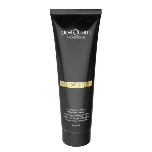 PostQuam Luxury Gold Intensive Lifting Neckline Cream, Κρέμα Θρέψης, Ενυδάτωσης & Ανόρθωσης του Λαιμού με Πεπτίδια, Εκχύλισμα Χρυσού & Υαλουρονικό 150ml