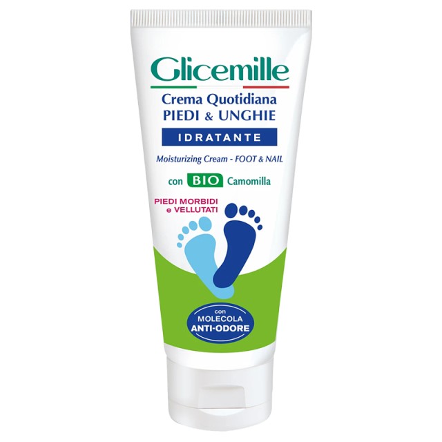Glicemille Daily Foot & Nail Cream, Κρέμα Περιποίησης για Πόδια, Χέρια & Νύχια με Βιολογικό Χαμομήλι, 100ml