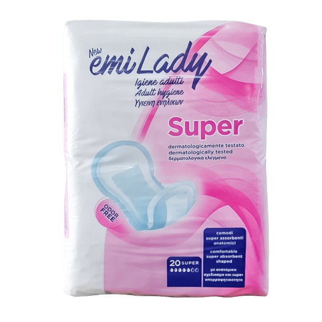 Emi Lady Super Σερβιέτες Ελαφράς & Μέσης Ακράτειας 20τμχ