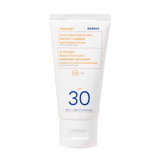 Korres Yoghurt Sunscreen Face Cream SPF30 Αντηλιακή Κρέμα Προσώπου, 50ml