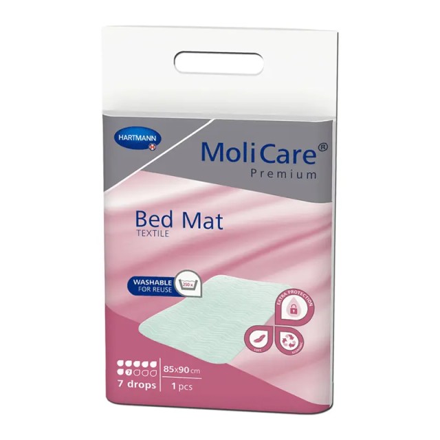 Hartmann Molicare Premium Bed Mat Textile 7 Drops, Υποσέντονο Πολλαπλών Χρήσεων (85x90cm), 1τεμ