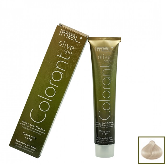 Imel Olive Spa  Νο12.89, Υπερξανθιστικό Περλέ Σαντρέ, Επαγγελματική Mόνιμη Bαφή Mαλλιών με Mετάξι & Λάδι Ελιάς, 100ml