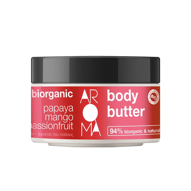 Aroma Bio Papaya, Mango & Passionfruit Body Butter με Ενυδατική & Καταπραϋντική Δράση, 200ml