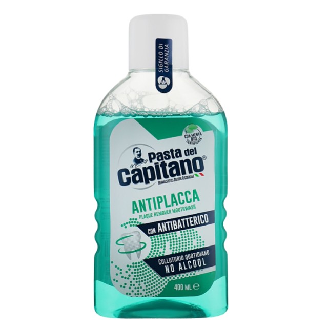 Pasta Del Capitano Plaque Remover Mouthwash, Στοματικό Διάλυμα Κατά της Πλάκας, 400ml