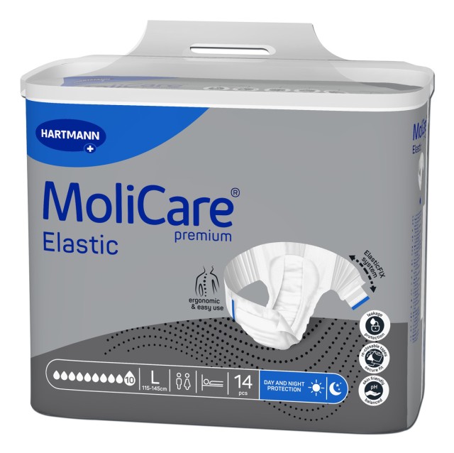 Hartmann MoliCare® Premium Elastic 10 drops, Πάνες Ακράτειας 10 σταγόνες No Large 14τμχ