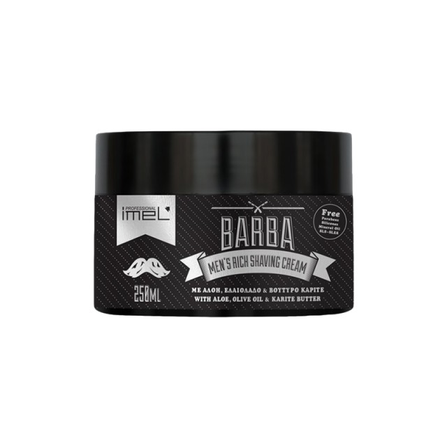 IMEL Barba Mens Rich Shaving Cream, Κρέμα Ξυρίσματος, 250ml