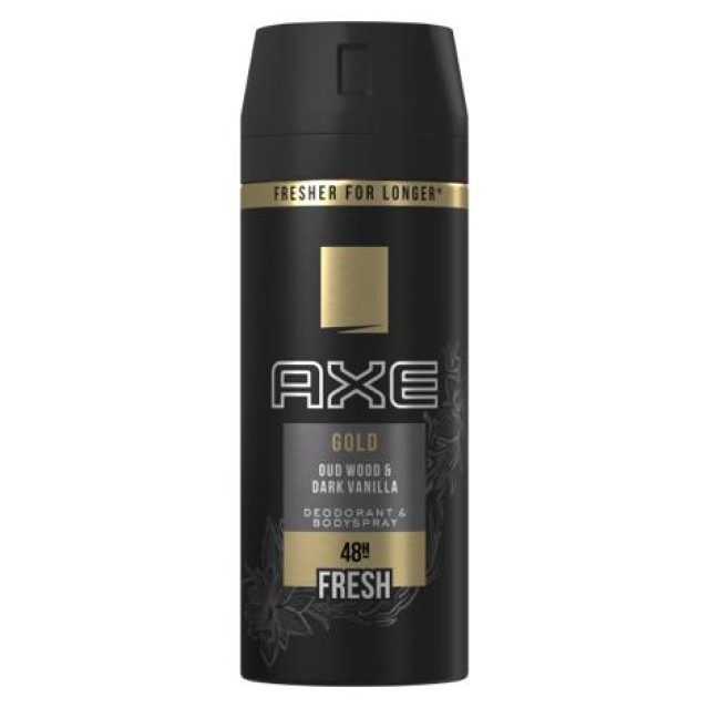 Axe Gold Oud Wood & Dark Vanilla, Ανδρικό Αποσμητικό Σπρέι, 150ml