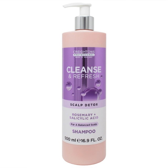 Creightons Cleanse & Refresh Shampoo, Σαμπουάν με Εκχύλισμα Δεντρολίβανου & Σαλικυλικό Οξύ, 500ml
