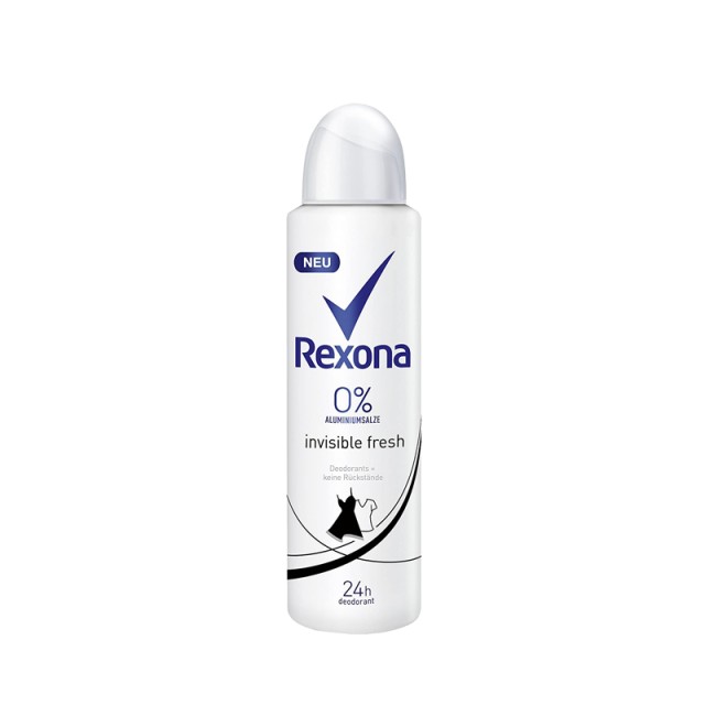 Rexona Invisible Fresh 0%Aluminium, Γυναικείο Αποσμητικό Σπρέι, 150ml