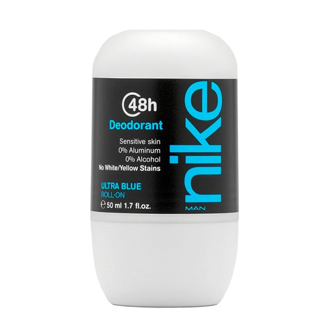 Nike Ultra Blue Deodorant for Men 48h, Αποσμητικό Roll on 50ml