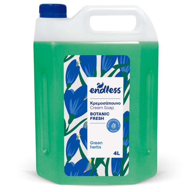 Endless Κρεμοσάπουνο Botanic Fresh με Άρωμα Φρεσκάδας & Πράσινων Βοτάνων, 4Lt
