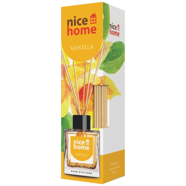 Nice Home Reed Diffuser Vanilla  Αρωματικά Στικς Χώρου 100ml