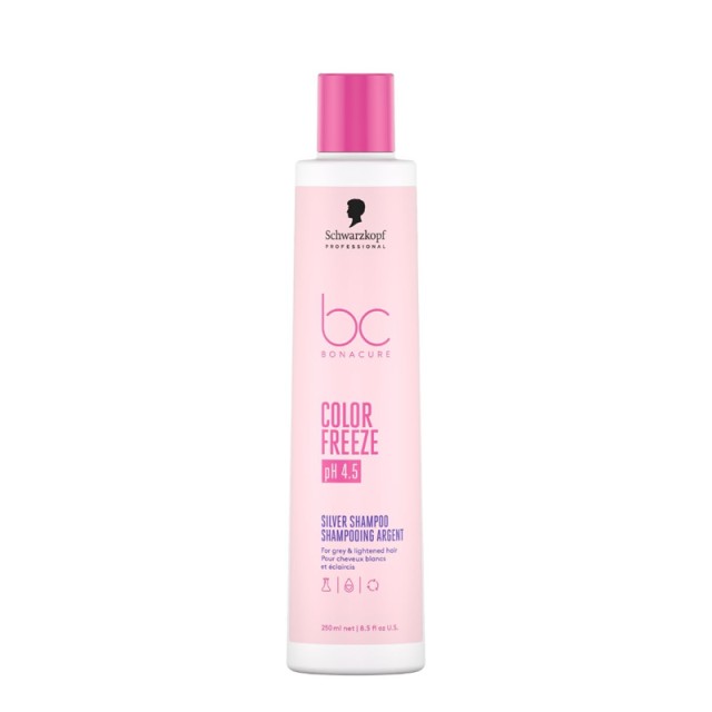 Schwarzkopf Professional Bonacure Color Freeze Silver Shampoo Σαμπουάν Εξουδετέρωσης Κίτρινων Τόνων για Ξανθά & Γκρίζα Μαλλιά 250ml