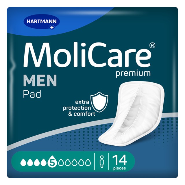 MoliCare Premium Men Pad, Ανδρικά Επιθέματα 5 σταγόνων 14 τεμ.