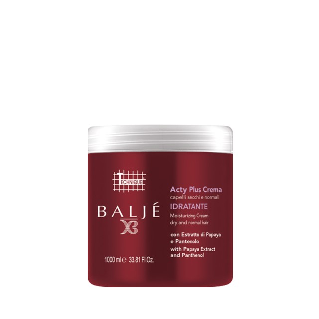Technique Baljé Acty Plus Moisturizing Cream, Μαλακτική Κρέμα Μαλλιών για ξηρά & κανονικά μαλλιά, 2x1000ml, 1+1 ΔΩΡΟ