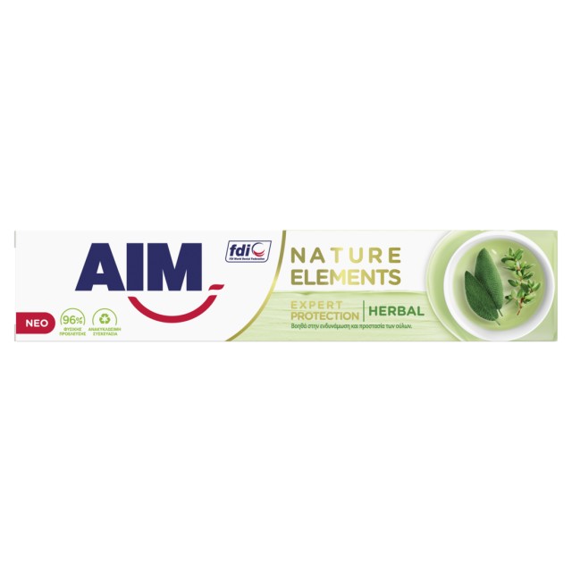 Aim Nature Elements Herbal Gum Care+, Οδοντόκρεμα, 75ml