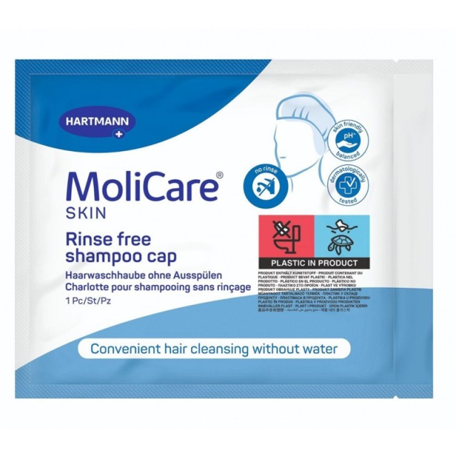 Hartmann Molicare Rinse Free Shampoo Cap, Προεμποτισμένο Σκουφάκι Λουσίματος Χωρίς Νερό, 1τεμ