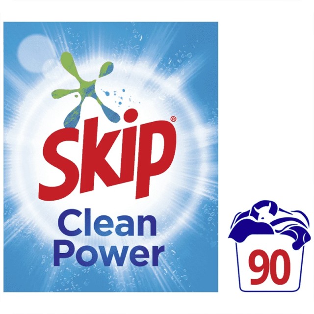 Skip Clean Power Απορρυπαντικό Πλυντηρίου Ρούχων, 90Μεζ