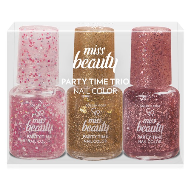 Golden Rose Miss Beauty Trio Nail Color Party Time 3X6ml