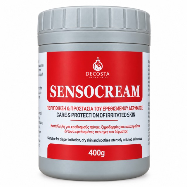 Decosta Laboratories Sensocream Κρέμα Περιποίησης & Προστασίας Ερεθισμένου Δέρματος, 400g