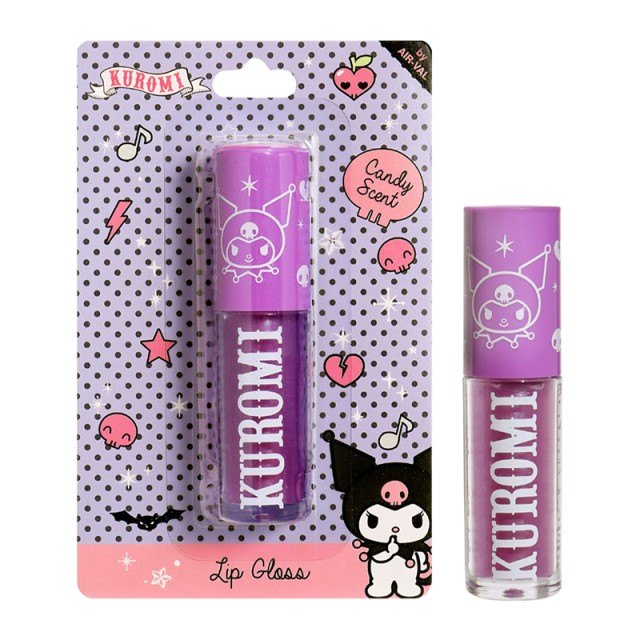 AIR-VAL Kuromi Purple Lip Gloss Candy Scent, Παιδικό Λιπ Γκλος Μωβ με Άρωμα Ζαχαρωτό 4ml