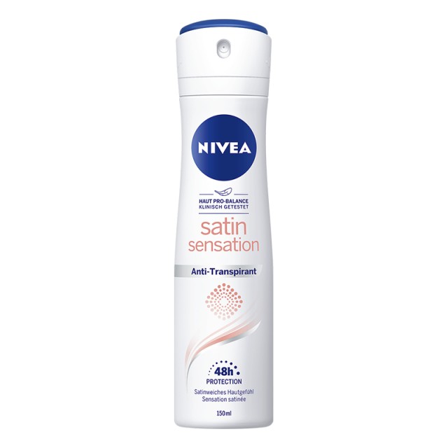 Nivea Satin Sensation Quick Dry 48h, Αποσμητικό Σπρέι 150ml