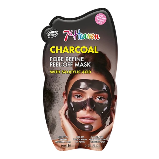 7th Heaven Charcoal Pore Refine Peel-Off Μάσκα με Σαλικυλικό Οξύ 10ml
