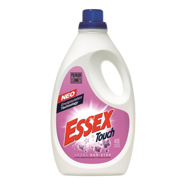 Essex Touch Aroma Non-Stop, Υγρό Απορρυπαντικό Πλυντηρίου Ρούχων 45μεζ 2.25lt