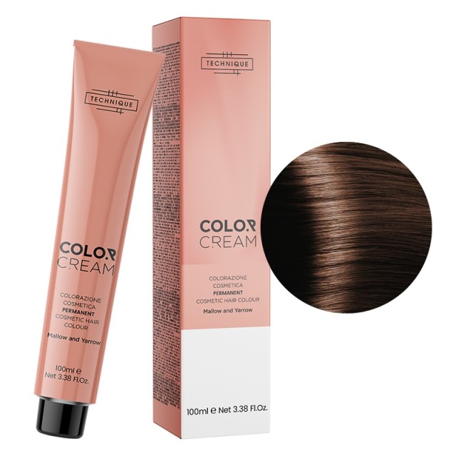 Technique Color Cream Gold Αποχρώσεις, Μόνιμη Βαφή σε Σωληνάριο, 100ml - Ξανθό Σκούρο Χρυσό Μαονί 6.35