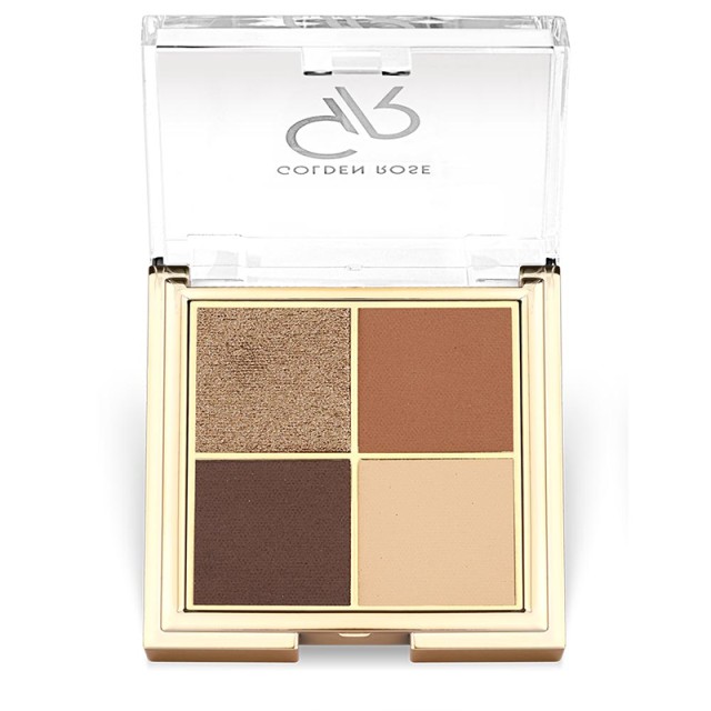 Golden Rose Quattro Eyeshadow Palette No04 Coffee Dream, Παλέτα Σκιών
