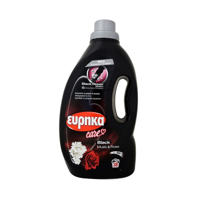 Εύρηκα Care Black Υγρό Απορρυπαντικό Musk & Rose 1,52 L – 38 Μεζούρες