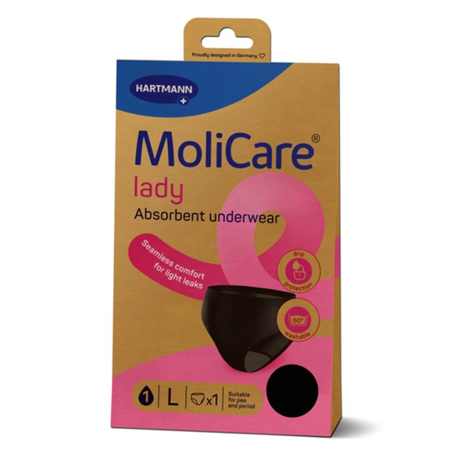 Hartmann MoliCare® Lady Absorbent Underwear, Απορροφητικό Εσώρουχο Ελαφριάς Ακράτειας No Large, 1 τεμ.