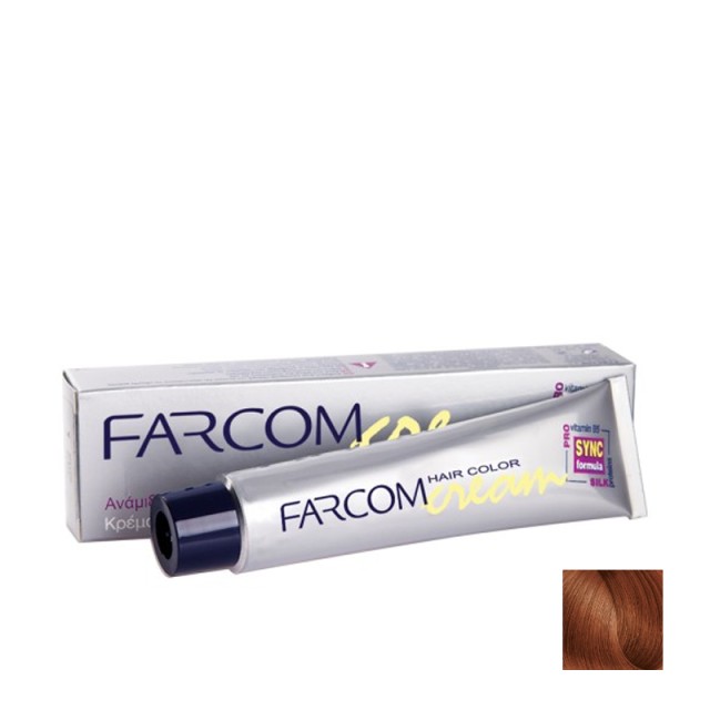 Farcom No 65 Ξανθό Ανοιχτό Χάλκινο Μόνιμη Βαφή Μαλλιών με Πρωτεΐνες Μεταξιού & Προβιταμίνη Β5, 60ml