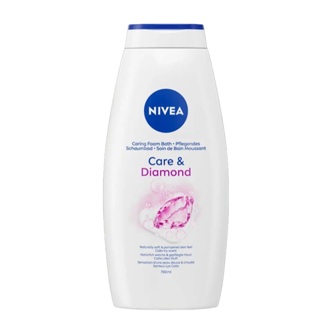 Nivea Care & Diamond, Κρεμώδες Απαλό Αφρόλουτρο, 750ml