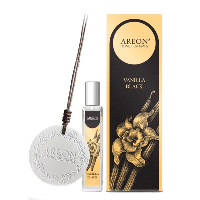 Areon Ceramic Disc Vanilla Black, Αρωματικός Κεραμικός Δίσκος, 20ml