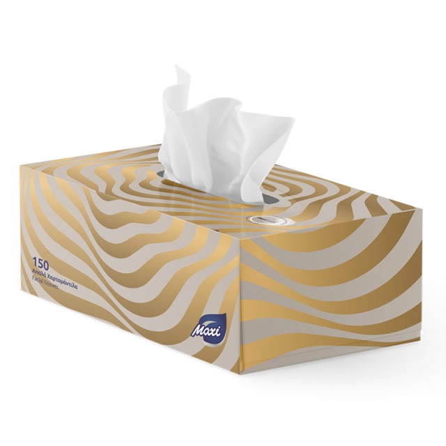 Maxi Facial Tissues, Χαρτομάντηλα 197g, 150τμχ