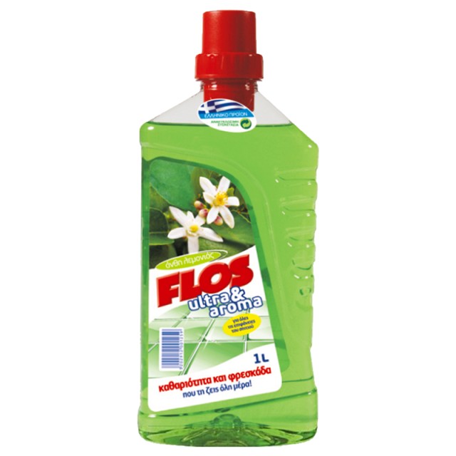 Flos Ultra & Aroma Άνθη Λεμονιάς, Υγρό Καθαρισμού Γενικής Χρήσης 1Lt
