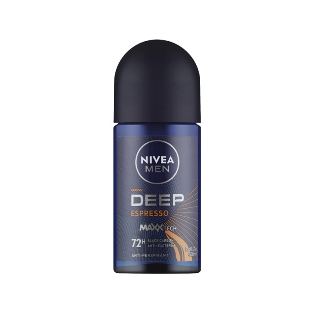Nivea Men Deep Εspresso, Ανδρικό Αποσμητικό Roll On, 50ml
