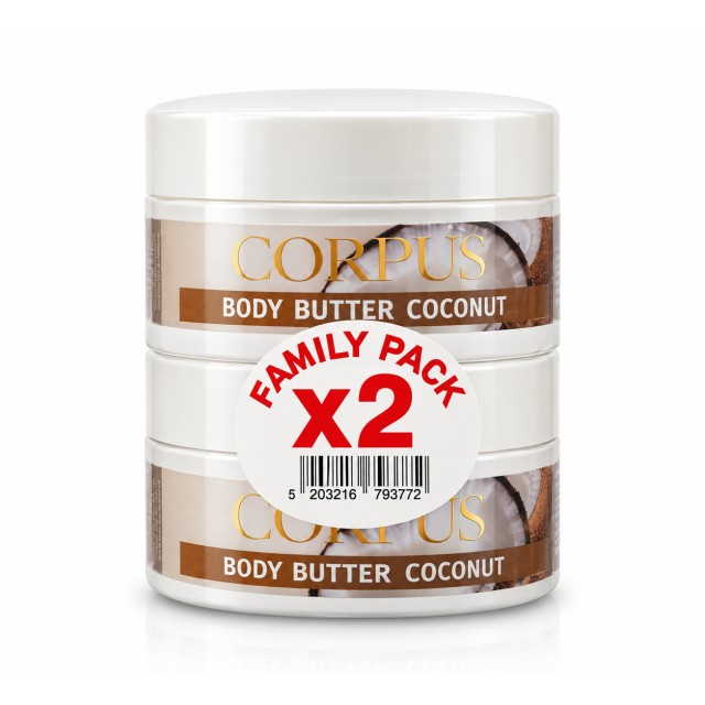 Corpus Body Butter Coconut Family Pack 200ml x 2τμχ